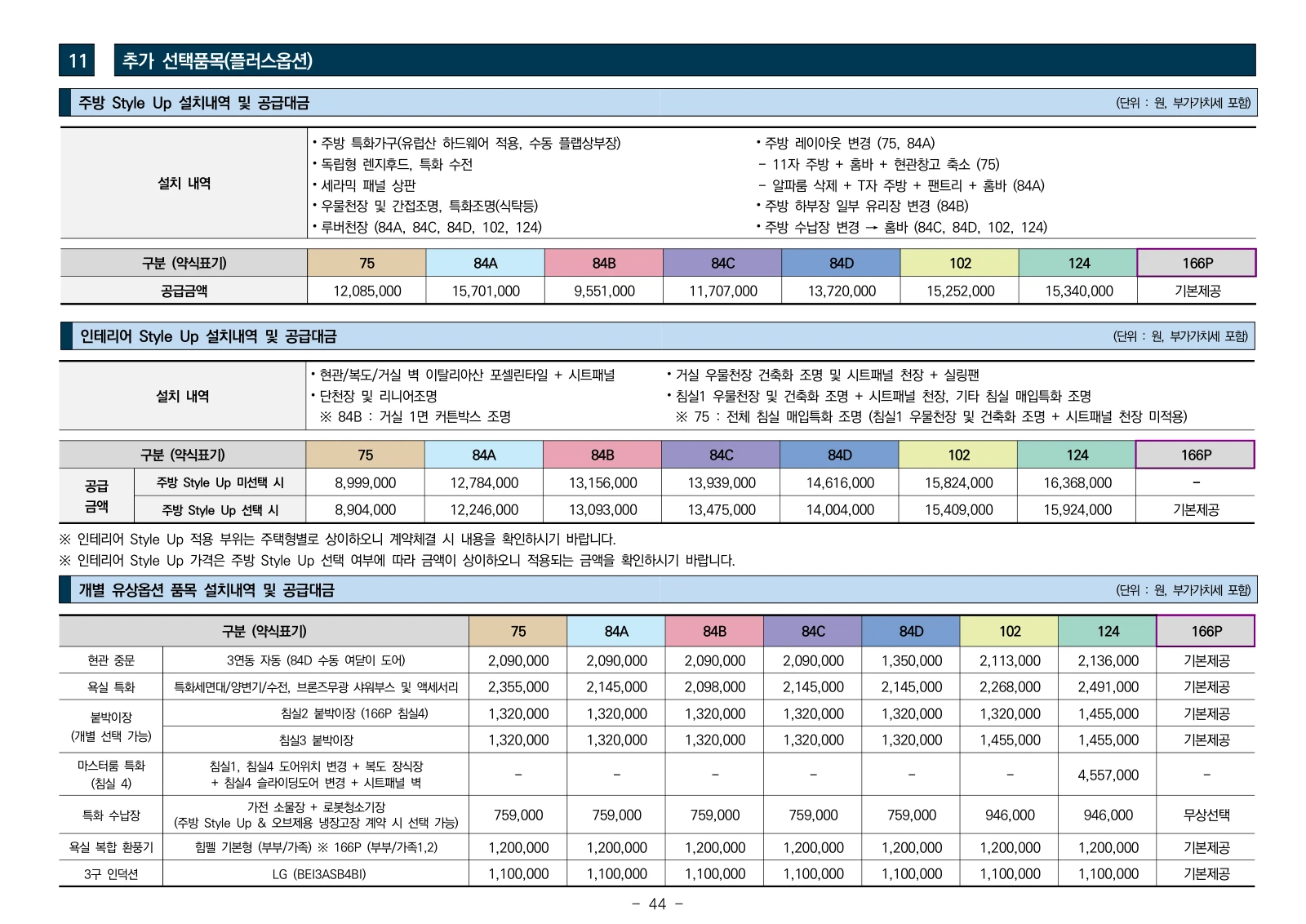 1단지 입주자모집공고 44쪽